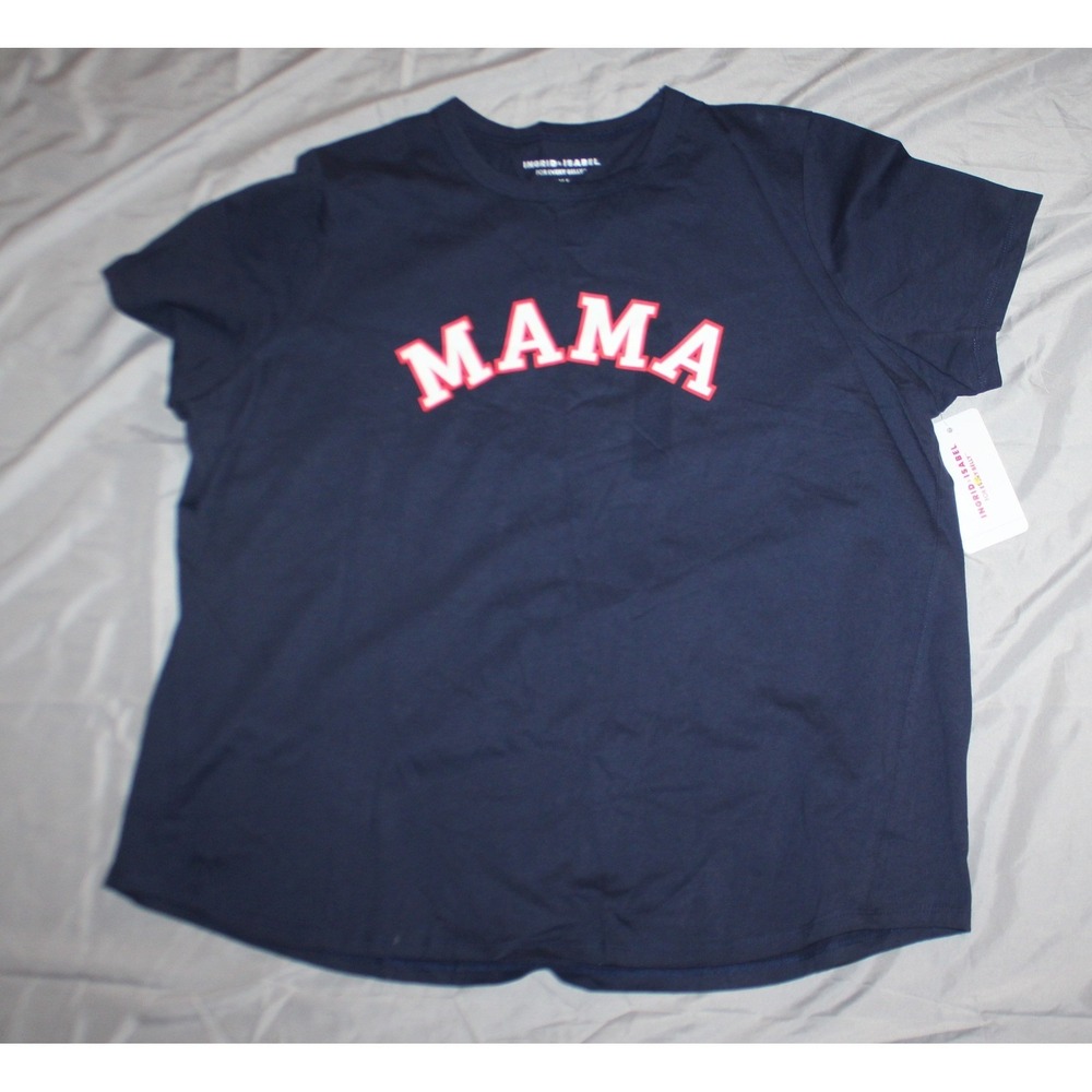 Ingrid & Isabel maternity mama short sleeve shirt Navy blue XXL
